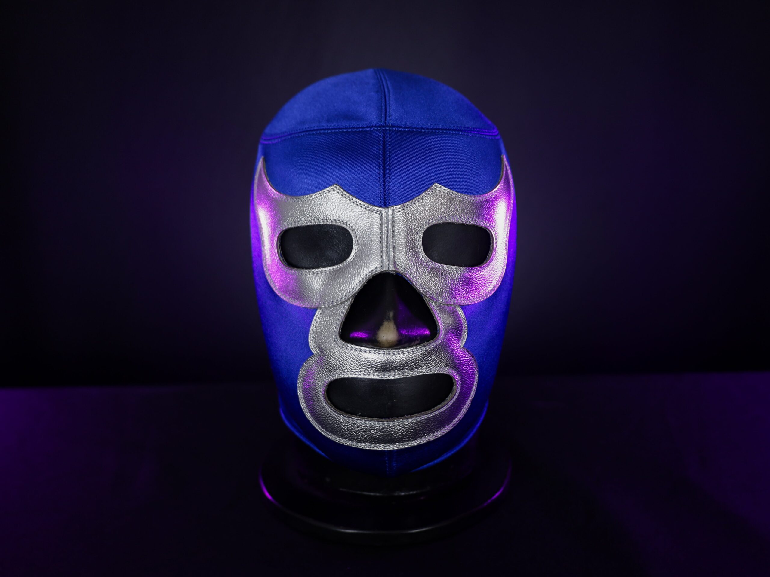 Blue Leather Trim Pro Grade Mask